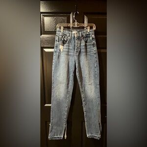 Good American Slit Hem Jeans